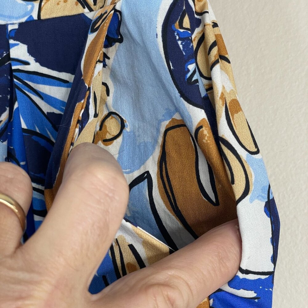 Senso Unico Italian Resortwear Skirt Small Art To Wear Midi HTF Tropical Travel - Picture 10 of 16